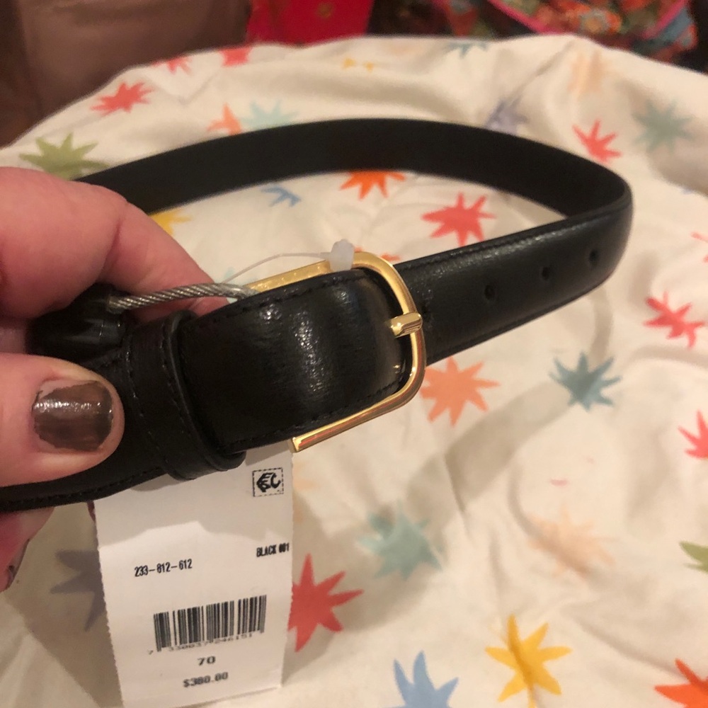 Father’s Day gift 🎁 Mens or women 🤷 Sleek Black Leather Belt fBloomingdale’